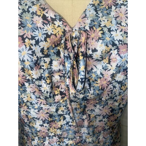 Beyond The Radar Women's Floral Print Split Leg Midi Pencil Dress Lined Large - Picture 5 of 11